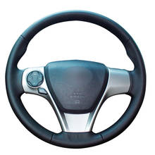 Cubierta del volante del coche de cuero Natural negro para Toyota Camry 2012 Venza 2013 2024 - compra barato