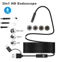1-10M 8LEDs 1200P Endoscope Camera Flexible Waterproof Inspection Borescope Camera for Android phone PC Notebook USB Type-C 8mm 2024 - buy cheap