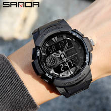 SANDA-reloj Digital deportivo para hombre, cronógrafo de pulsera electrónico, resistente al agua, estilo G, militar, a la moda, 2021 2024 - compra barato