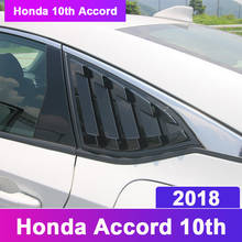Cubierta de rejilla de ventana de ventilación lateral para coche Honda Accord 10, accesorios de estilo de coche, de fibra de carbono, 2018 2024 - compra barato