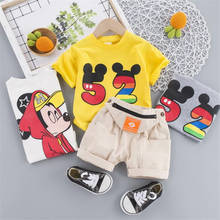 2021 Children Clothes Suit New Summer Baby Boys Cartoon T Shirt Shorts 2Pcs/Sets Kids Infant Fashion Clothes Toddler Sportswear 2024 - buy cheap