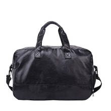 Fashion Men Women Travel Bags Luggage Waterproof Suitcase Duffel Bag Big Large Capacity Bags Casual PU Leather Handbag 2024 - buy cheap