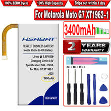 HSABAT 3400mAh JG30 High Capacity Battery for Motorola Moto G7 XT1962-1 Smart Phone 2024 - buy cheap