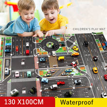 Large City Traffic Car Park Play Mat Waterproof Non-woven Kids Playmat Pull Back Car Toys For Children's Mat 2024 - buy cheap