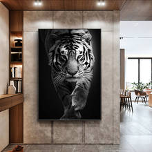 Black And White Animal Tiger Art prints Wall Art Pictures Canvas Painting Abstract Canvas Poster Painting Home Decor 2024 - buy cheap