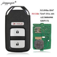 jingyuqin 3 Button Smart Remote Car Key 313.8Mhz ID47 For Honda Fit Jazz HR-V Crosstour 72147-T5A-A01 KR5V1X 2024 - buy cheap