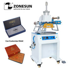 ZONESUN ZY-819D 200X300mm Pneumatic Stamping Machine Paper leather LOGO Name Card Creasing pressure Initial Embossing Machine 2024 - buy cheap