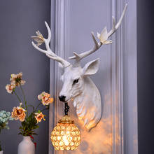 Resin Deer Wall Lamp Modern Antlers Wall Light Bedroom Lamp Nordic Sconce Mirror Lights Living Room Decoration Lighting Fixtures 2024 - buy cheap