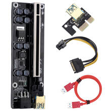 Tarjeta elevadora VER009S Plus PCI-E 009s, adaptador PCI Express Molex de 6 pines, Cable SATA a USB 3,0, 1X 16X, extensor para GPU, 10 Uds. 2024 - compra barato
