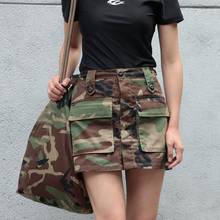 Falda corta táctica de camuflaje para mujer, falda de algodón con bolsillo grande, resistente al desgaste, para aficionados del ejército, ropa militar de entrenamiento de combate al aire libre 2024 - compra barato