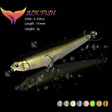 Ходить Рыба 1 шт. 71 мм/7g карандаш тонущие рыболовные наживки, искусственный воблер, твердая приманка, 3D глаза для доставки прикорма и оснастки для зимней рыбалки рыболовные снасти 2024 - купить недорого