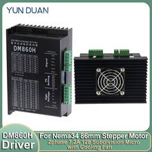 Controlador de motor digital dc ac 2 fases, com ventilador de resfriamento 128, unidade de micro passo para nema34, motor de passo de 86mm 2024 - compre barato