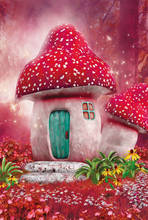 Red mushroom hut romantic sweet Art Needlework 14CT Canvas Unprinted Handmade Embroidery Cross Stitch Kits DIY Home Decor 2024 - buy cheap