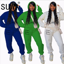 Letter Print Women Sweatsuit 2 Pieces Hoodies Tops And Long Pant Set Women Two Pieces Tracksuits 2024 - buy cheap