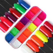 1 caja de esmalte de uñas que brilla en polvo, pigmento fluorescente, amarillo, rosa, neón, UV, para decoración de manicura, JIYE-1 2024 - compra barato