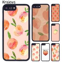 Эстетический ТПУ чехол для телефона krajedies Peaches для iPhone X, XR, XS, 11 Pro MAX 5, 6, 6 S, 7, 8 Plus, samsung Galaxy S7edge, S8, S9, S10 2024 - купить недорого