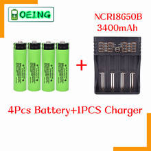 Batería de iones de litio recargable, 2021, 100% Original, NCR18650B-3400mAh, 3,7 V, 18650 mAh + cargador de 4 ranuras 2024 - compra barato