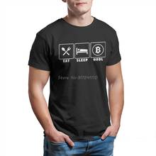 Eat Sleep Hodl Bitcoin Sign Art Satoshi Nakamoto T Shirt Punk Cloth Print  Cool Graphic TShirt Tops For Men Harajuku Streetwear 2024 - buy cheap