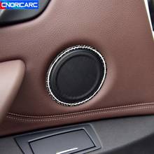 Carbon Fiber Car Door Stereo Speaker Decoration Cover Trim For BMW X1 F48 2016-2019 Interior Audio Speakers Circles Stickers 2024 - buy cheap