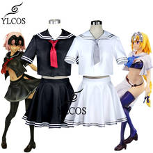 Anime Fate/Grand Order Costume  Joan of Arc Cosplay Black White JK Uniform Halloween Party Women Sexy Suit 2024 - buy cheap