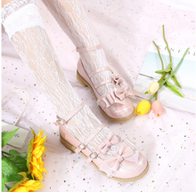 Japanese princess tea party sweet lolita shoes round head cute bowknot kawaii shoes vintage lace one-word buckle cosplay shoes 2024 - buy cheap