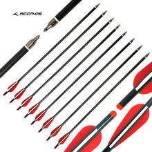 12pcs 20/22 inches Pure Carbon Crossbow  Arrows  ID 7.6mm with 3 inches feather Bolt Archery  for Crossbow  Shooting Hunting 2024 - buy cheap