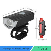 1 Sets Bicycle Light Bike Headlight LED Taillight USB Rechargeable Flashlight Cycling Lantern For Bicycle Lamp 2024 - buy cheap