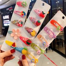 5pcs/lot Cartoon Fruit Flower Princess Headwear Baby hair clips Children Hairpin Girls Hair Accessories Kid Elastic Hair Bands 2024 - buy cheap