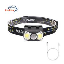 Led Headlamp Motion Sensor Headlight Flashlight Rechargeable Portable Head Lamp Waterproof Lantern Torch lights for Camping 2024 - buy cheap