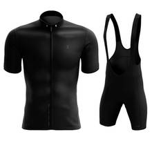 Hucabine-conjunto masculino de manga curta para ciclismo, cor preta, camiseta e bermuda, roupas para andar de bicicleta, mtb 2024 - compre barato