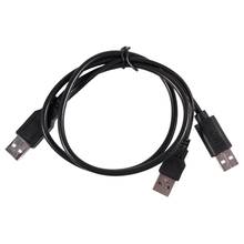 USB 2,0 Тип A Мужской Двойной USB A Мужской Y сплиттер кабель шнур черный 2024 - купить недорого