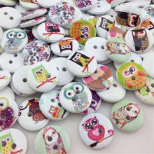 100pcs Colorful Owl Wood Buttons 15mm Sewing Craft Mix Lots WB306 2024 - buy cheap