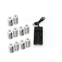 10PCS 2200mAh 16340 CR123A 3.7v Li-ion Rechargeable Battery+ 18650 14500 16340 usb charger 2024 - buy cheap