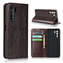 Huawei Honor 30s Case 6.5" 100% Natural Genuine Leather Skin Phone Case On For Honor 30s Russia CDY-NX9A Flip Wallet Book Cover 2024 - buy cheap