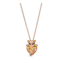 Lioness & Love-collares con colgante de corazón para mujer, cadena de oro rosa, gargantilla de moda de verano, collar con estilo, joyería 2024 - compra barato