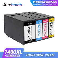Aeccare-cartucho de tinta compatível com 4 cores, para canon maxify mb2340 mb2040 mb2140 mb2740 pgi 1400 pgi1400 2024 - compre barato