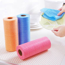 50pcs/Roll Non-woven Kitchen Cleaning Cloth Disposable Eco-friendly Rags Wiping Scouring Pad Dishcloth Bathroom Washing Cloth 2024 - buy cheap