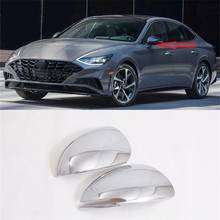 2019 2020 Car Rear View Mirror Cover Cap Side Mirror Cover Trim Car Styling Accessories For Hyundai Sonata Sensuous DN8 2024 - buy cheap