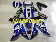 Kit de carenado de molde de inyección para motocicleta YZFR1 04 05 06 YZF R1 YZF1000 2004 2005 2006 ABS, carrocería blanca y azul + regalos YB53 2024 - compra barato