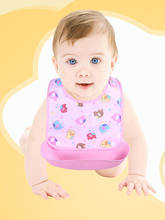 Baby Bibs Waterproof Silicone Feeding Baby Saliva Towel Newborn Cartoon Aprons Baby Bibs Detachable Cloths Bandana 1226 2024 - buy cheap