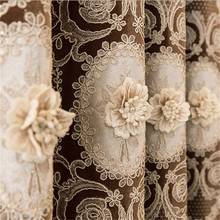 Europe and America's top luxury 4D jacquard villa curtains for Bedrooms with high quality embroidered tulle for Living Room371#4 2024 - buy cheap