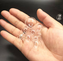 Bola de vidro oco 100 peças, 8mm com um furo redondo bolha frasco pingente globo de vidro orbs joias descobertas contas 2024 - compre barato