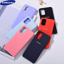 Original caso de silicone líquido para samsung s20 plus oficial macio volta habitação capa proteger para galaxy s20 acabamento ultra suave 2024 - compre barato