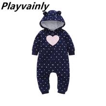 Baby Romper Autumn Winter Boy Girl Long Sleeve Hooded Christmas Romper Cotton Thicken Jumpsuits New born Baby Clothes E2540 2024 - buy cheap