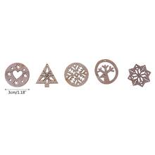 50pcs Laser Cut Wood Embellishment Wooden snowflake Shape Craft Wedding Decor 2024 - buy cheap