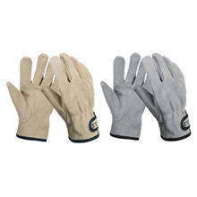 Guantes de cuero resistentes al calor para barbacoa, manoplas gruesas de seguridad para horno microondas, barbacoa, exteriores, protección de manos 2024 - compra barato