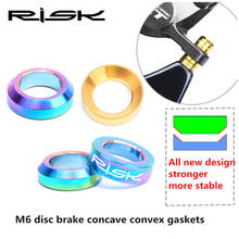RISK M6 Bicycle Brake Caliper Fixed Bolts Titanium Alloy Gasket Bike Brake Concave Convex Gaskets Bicycle Parts 2024 - buy cheap