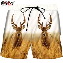 CJLM-pantalones cortos de playa para hombre, ropa con estampado 3D de ciervos, coloridos, de talla grande 6XL, para primavera 2024 - compra barato