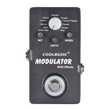 Coolmusic-pedal modulador digital para guitarra, pedal de efeito para guitarra elétrica com 11 efeitos de modulação, true bypass 2024 - compre barato