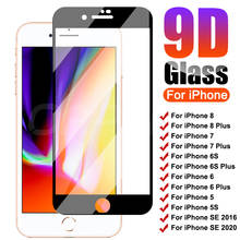 9D полное покрытие защитное стекло на экран для iPhone 8, 7, 6, 6S Plus SE 2020 защита для экрана из закаленного стекла для iPhone 8 7 6 5 5S SE стекло 2024 - купить недорого